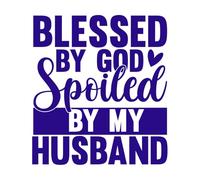 Dieu béni ait gâché le cadeau de mon mari Stickers gravés 54.6x60.5cm Étanche Bleu foncé