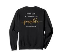 DIEU BÉNISSE LA BIBLE, BÉNÉDICTION D'UNE FAMILLE AMÉRICAINE, ILLUSTRATION AU DOS Sweatshirt