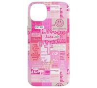 Dieu chrétien Jésus Sauve Un Collage de versets de la Bible Girly Y2k Coque pour iPhone 14 Plus