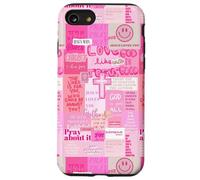 Dieu chrétien Jésus Sauve Un Collage de versets de la Bible Girly Y2k Coque pour iPhone SE (2020) / 7/8