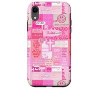 Dieu chrétien Jésus Sauve Un Collage de versets de la Bible Girly Y2k Coque pour iPhone XR
