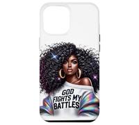 Dieu Combat Mes batailles Femmes chrétiennes Noires Melanine Sista Coque pour iPhone 12 Pro Max