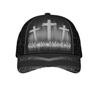 Dieu Croix Il Est Ressuscité Couleur Style Noir Unisexe Casquettes De Baseball Réglable Casquette Trucker Confortable Casquette De Baseball pour Cyclisme Sport Extérieur