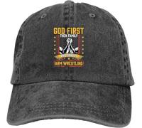 Dieu d’Abord Puis la Famille et Enfin Le Bras Casquette de Baseball Hommes Chapeaux Femmes visière Protection Snapback Casquettes de Lutte Cool
