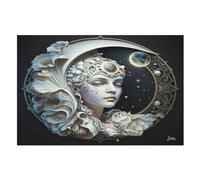Dieu de la Lune Puzzle De 1000 Pièces pour Adultes, Adolescents Et EnfFourmis Puzzles, Décompression Intellectuelle, Jeu Familial Amusant （75×50cm）