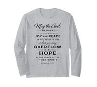 Dieu de l'Espérance, Ecriture, Verset de la Bible, Foi, Esprit, Romains 15:13 Manche Longue