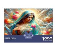 Dieu des Fleurs Puzzle 1000 Pièces pour Adultes Et Enfants Dès 14 Ans Jeu Cadeau Unique Divertissement Créatif Cadeau Classiques Décoration De La Maison 38x26cm/1000pcs
