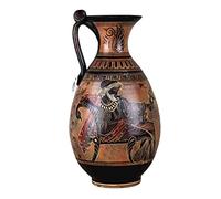 Dieu Dionysos avec raisins Poterie de vase grec antique