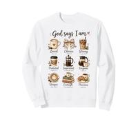Dieu Dit Je suis Café Verset Biblique Christian Latte Art Sweatshirt
