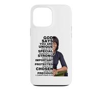 Dieu Dit Michelle Obama Motivation de l'amour Mois de l'histoire des Femmes Coque pour iPhone 13 Pro Max