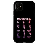 Dieu Dit Que Je suis Assez Forte, Unique, choisie, courageuse et aimée Coque pour iPhone 11