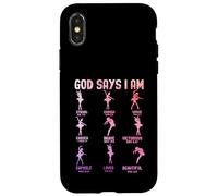 Dieu Dit Que Je suis Assez Forte, Unique, choisie, courageuse et aimée Coque pour iPhone X/XS