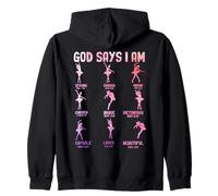 Dieu Dit Que Je suis Assez Forte, Unique, choisie, courageuse et aimée Sweat à Capuche