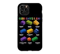 Dieu Dit Que Je suis chrétien, maître Constructeur de Jouets de Construction de Blocs Coque pour iPhone 11 Pro