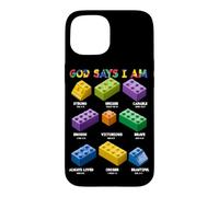 Dieu Dit Que Je suis chrétien, maître Constructeur de Jouets de Construction de Blocs Coque pour iPhone 15