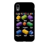 Dieu Dit Que Je suis chrétien, maître Constructeur de Jouets de Construction de Blocs Coque pour iPhone XR