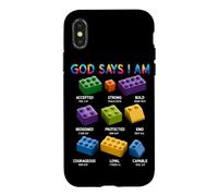 Dieu Dit Que Je suis chrétien, maître Constructeur de Jouets de Construction de Blocs Coque pour iPhone X/XS