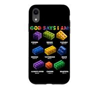 Dieu Dit Que Je suis chrétien, maître Constructeur de Jouets de Construction de Blocs Coque pour iPhone XR