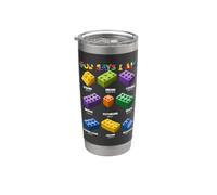 Dieu dit que je suis chrétien, maître constructeur de jouets de construction de blocs Gobelet isotherme en acier inoxydable double paroi