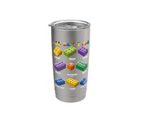 Dieu dit que je suis chrétien, maître constructeur de jouets de construction de blocs Gobelet isotherme en acier inoxydable double paroi