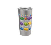 Dieu dit que je suis chrétien, maître constructeur de jouets de construction de blocs Gobelet isotherme en acier inoxydable double paroi