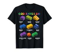 Dieu Dit Que Je suis chrétien, maître Constructeur de Jouets de Construction de Blocs T-Shirt