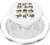 Dieu Dit Que Je suis Construction Bible Verse Truck PopSockets PopGrip pour MagSafe