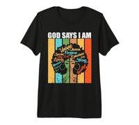 Dieu Dit Que Je suis Melanin Pride, Fille Noire, Mois de l'histoire des Noirs T-Shirt Haut de Gamme