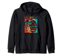 Dieu Dit Que Je suis Noire, Femme Afro-Noire, fierté Sweat à Capuche