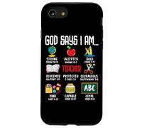 Dieu dit que je suis professeur : fort, accepté, audacieux, racheté Coque pour iPhone SE (2020) / 7 / 8