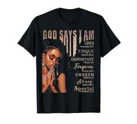 Dieu Dit Que Je suis Une Femme Noire T-Shirt