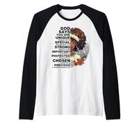 Dieu Dit Que tu ES Winter Melanin Queen Black Girl Magic Snow Manche Raglan