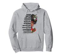 Dieu Dit Que tu ES Winter Melanin Queen Black Girl Magic Snow Sweat à Capuche