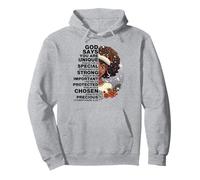 Dieu Dit Que tu ES Winter Melanin Queen Black Girl Magic Snow Sweat à Capuche