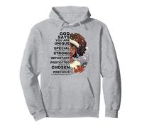 Dieu Dit Que tu ES Winter Melanin Queen Black Girl Magic Snow Sweat à Capuche
