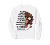 Dieu Dit Que tu ES Winter Melanin Queen Black Girl Magic Snow Sweatshirt