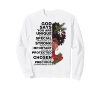 Dieu Dit Que tu ES Winter Melanin Queen Black Girl Magic Snow Sweatshirt