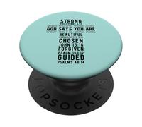 Dieu Dit Que Vous êtes chrétien Typographie en Forme de Croix PopSockets PopGrip Adhésif