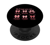Dieu Dit Que Vous êtes chrétien Verset biblique Jésus Foi Christ PopSockets PopGrip Adhésif