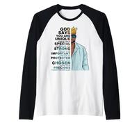 Dieu Dit Que Vous êtes des Hommes Noirs Uniques, Roi, Grand-père, père Manche Raglan
