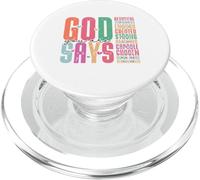 Dieu Dit Que Vous êtes des versets bibliques chrétiens colorés PopSockets PopGrip pour MagSafe