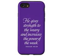 Dieu donne de la force aux fatigués et aux faibles Isaïe 40 29 Coque pour iPhone SE (2020) / 7 / 8
