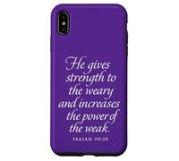 Dieu donne de la force aux fatigués et aux faibles Isaïe 40 29 Coque pour iPhone XS Max