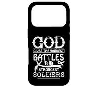Dieu Donne Les batailles Les Plus Difficiles à Ses Soldats Les Plus forts. Coque pour iPhone 17 Pro