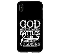 Dieu Donne Les batailles Les Plus Difficiles à Ses Soldats Les Plus forts. Coque pour iPhone XS Max