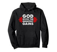 Dieu Donne Les Plus Grands Gains aux Amateurs de Gym Entraînement Christian Gym Sweat à Capuche