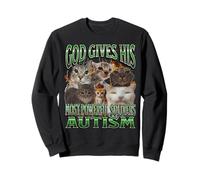 Dieu donne un bootleg de mème amusant sur l'autisme à son plus puissant Sweatshirt