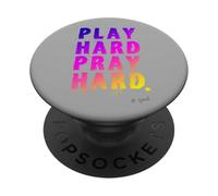 Dieu église Dicton Prier Beaucoup Jouer Prier Jour d'église Humour PopSockets PopGrip Adhésif