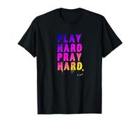 Dieu église Dicton Prier Beaucoup Jouer Prier Jour d'église Humour T-Shirt