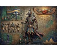 Dieu égyptien Anubis Puzzle 1000 Pièces Adultes Et Enfants,Jeu Éducatif,Dès 14 Ans, Casse-tête,Déco Murale,Premium,Carton,Anti-Stress,Détente,Défi 52x38cm